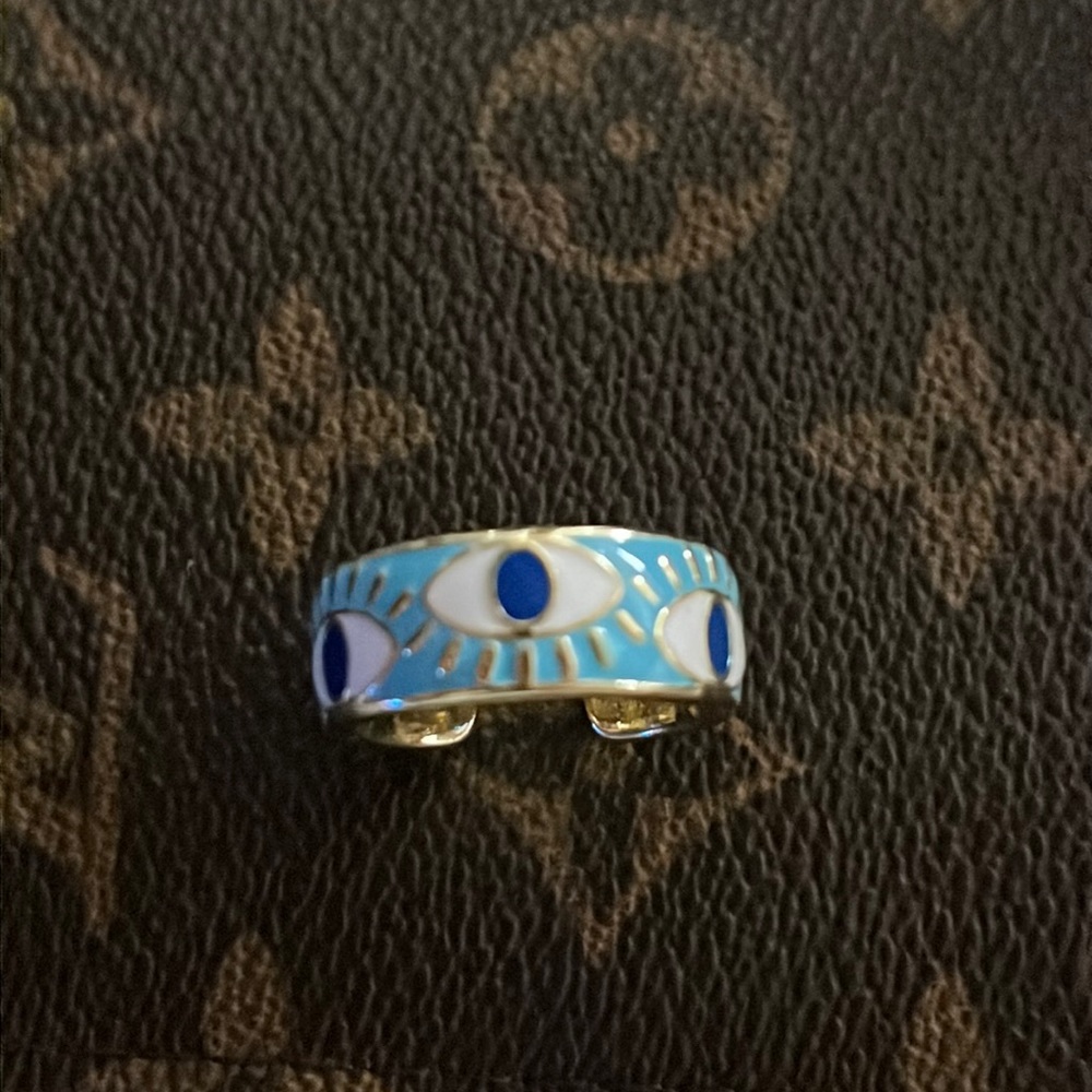 Evil Eye Ring, Turkish Mexican evil eye